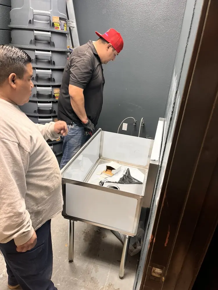Commercial plumbing and sink installation in Pittman